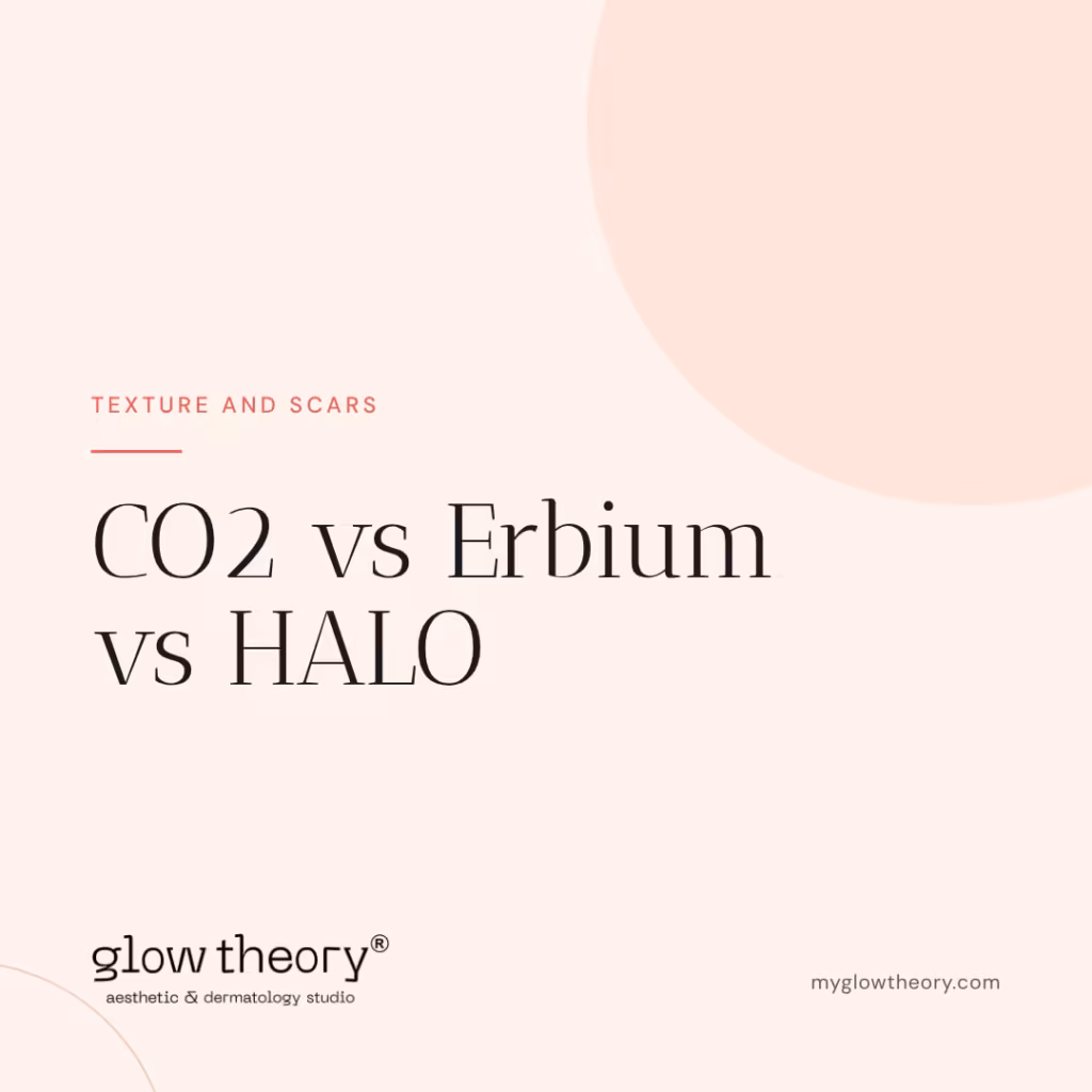 CO2 vs Erbium vs HALO. Glow Theory Aesthetic & Dermatology Studio, Carlsbad