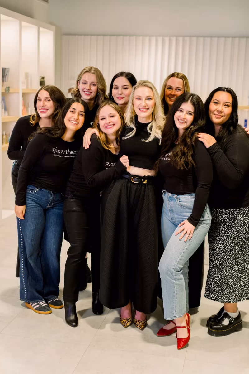 The Glow Theory team celebrating five years together