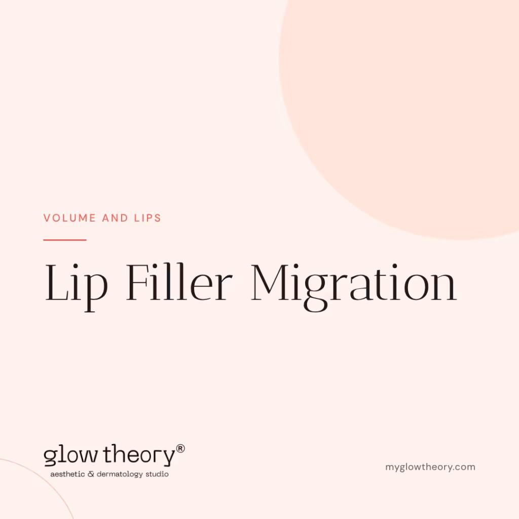 Lip Filler Migration. Glow Theory Aesthetic & Dermatology Studio, Carlsbad